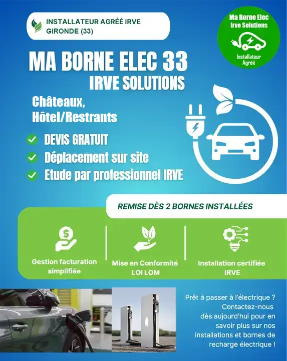 offre exclusive 2025 installation borne recharge SMAPPEE pour chateau, hôtel/restaurant à Bordeaux et la Gironde 33